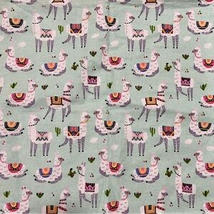 Colorful Llama Print Baby Blanket